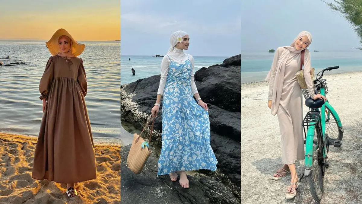 inspirasi outfit ke pantai