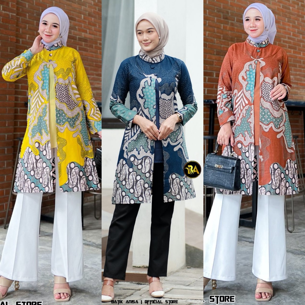model baju batik tunik kantor